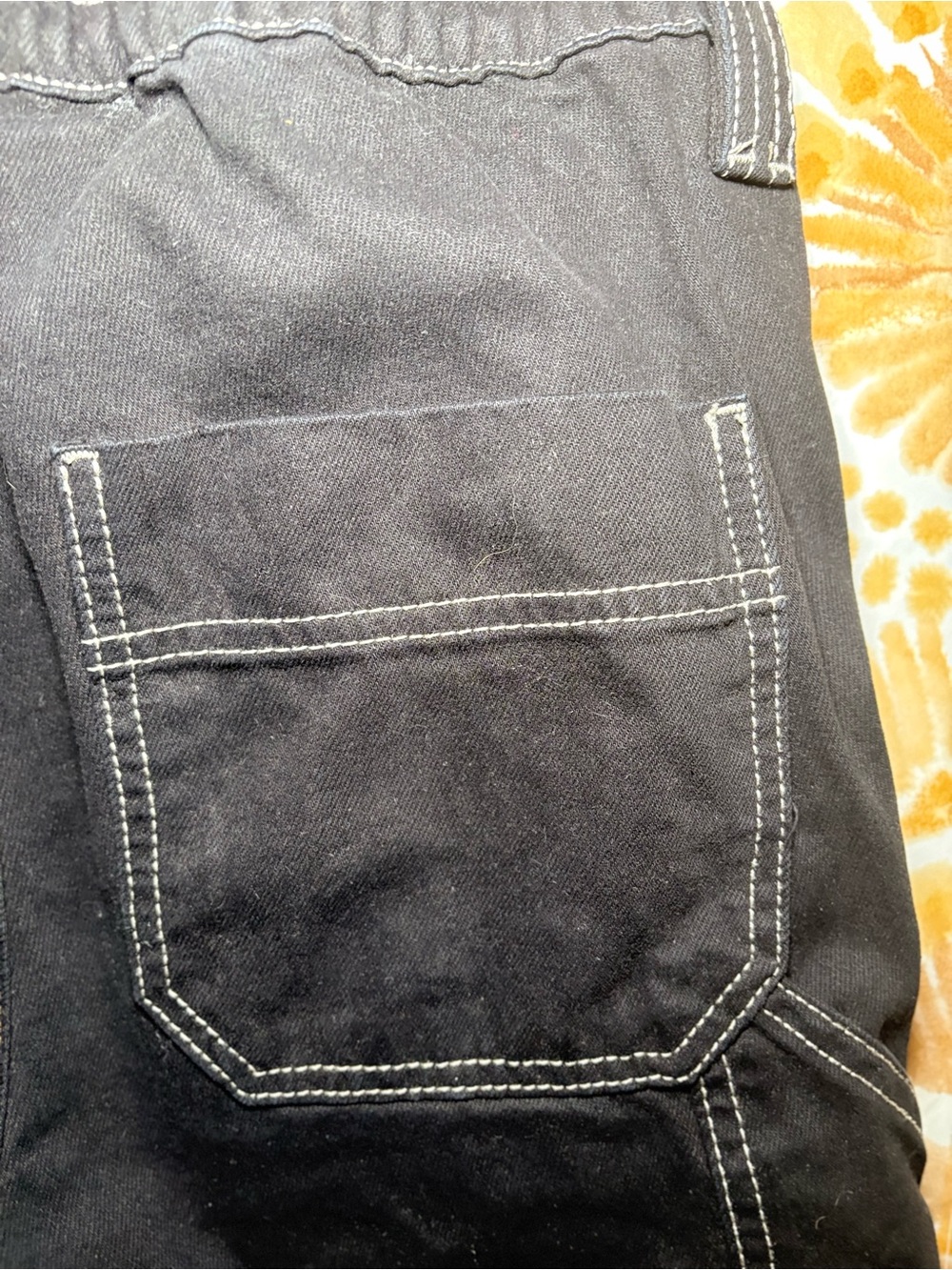 BDG Black Contrast Stitch Cargo Jeans | Urban Outfitters Y2K Utility Pants - Picture 7 of 10